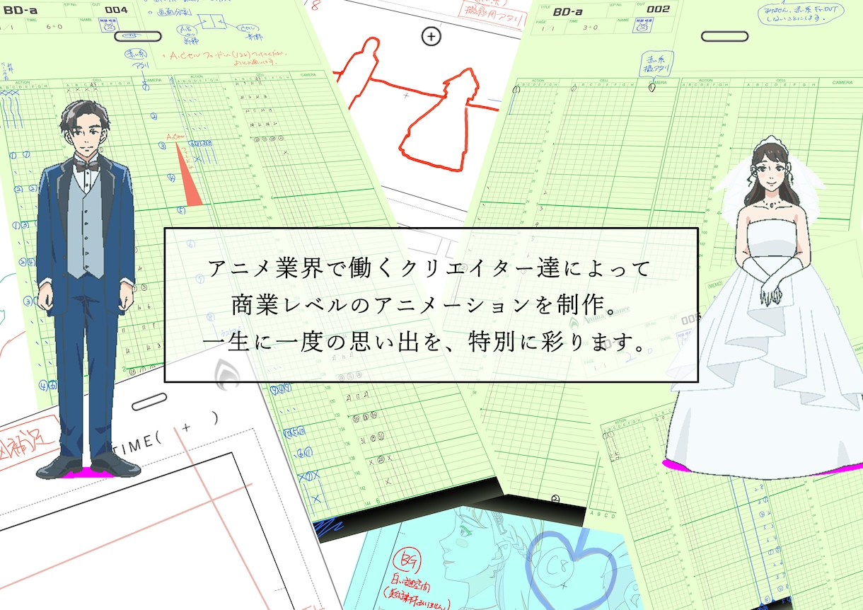 SDキャラで本格的な結婚式アニメを制作します 約12億パターンのキャラクリ！二人が主人公のアニメをお届け！ イメージ2