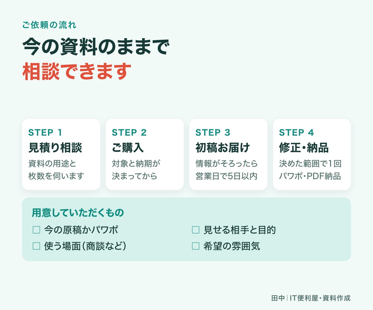 伝わりにくいパワポ資料を読みやすく整えます 内容が伝わる順番と見た目を整える資料リニューアル イメージ7