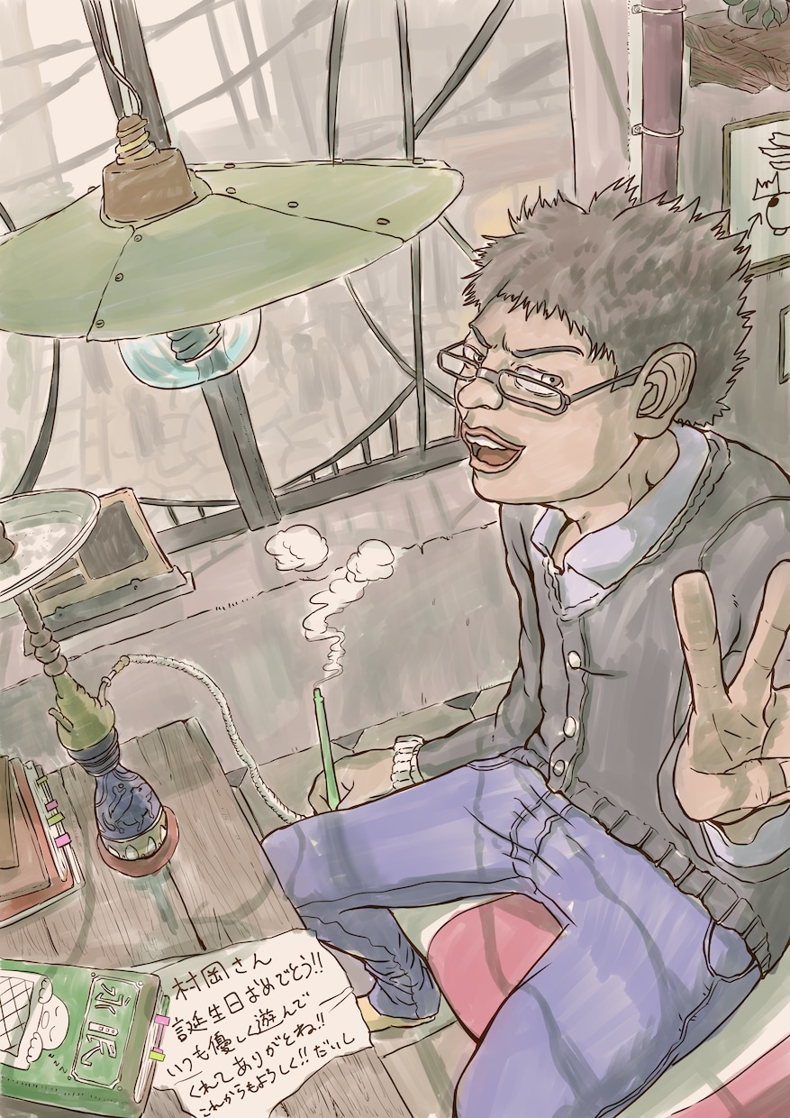 誕生日似顔絵イラスト描きます 本人そっくりに、人間味溢れるように描きます。 イメージ1