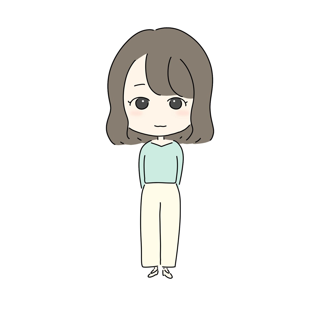 男子も可！ゆるくて可愛い女の子のアイコン描きます ブログやSNSに使える！ゆるふわ女子のイラスト描きます イメージ4