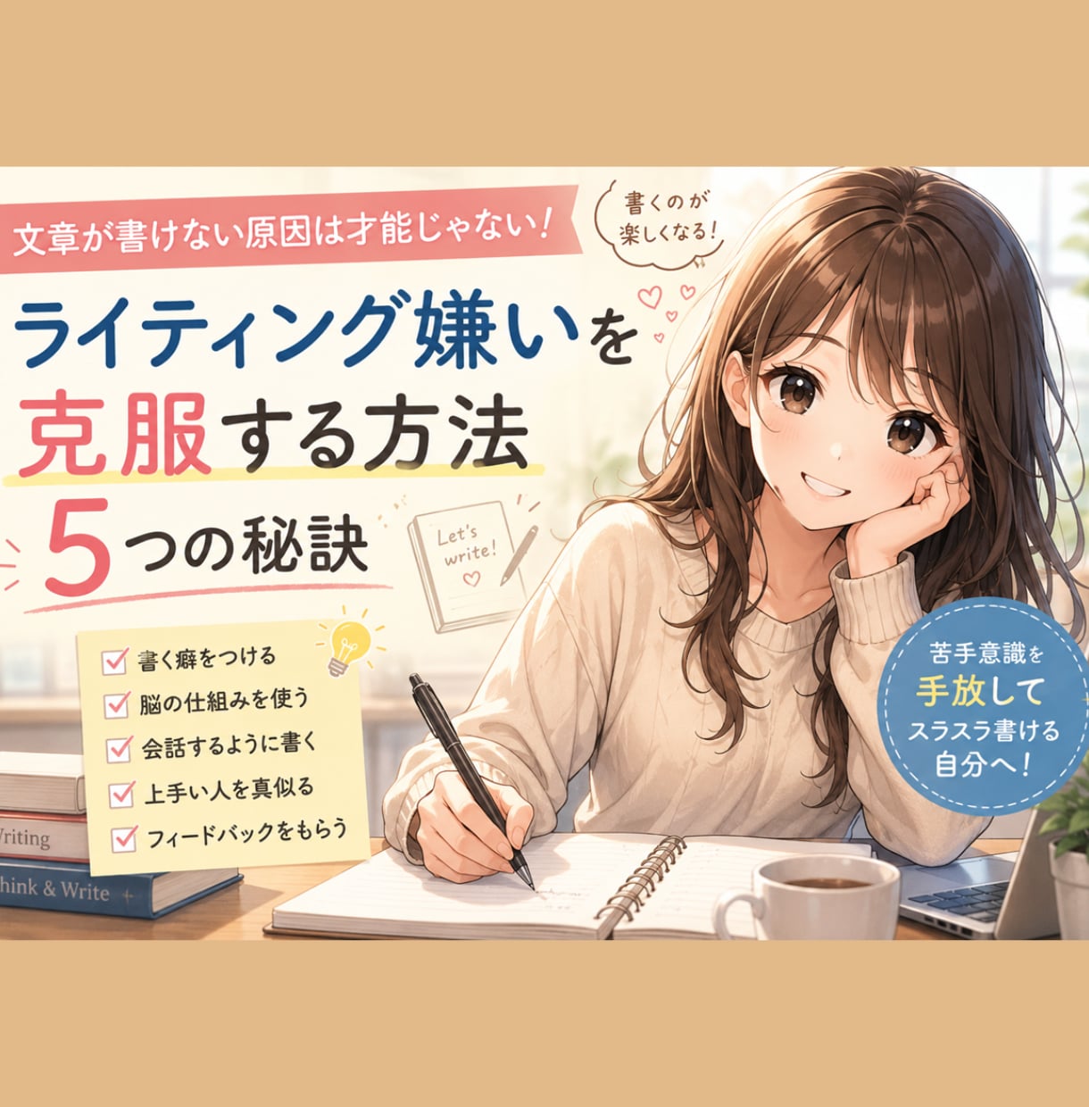 ライティング嫌いを克服する実践セットを提供します 文章が書けない悩みを解決する4教材セットです【実践版】 イメージ1