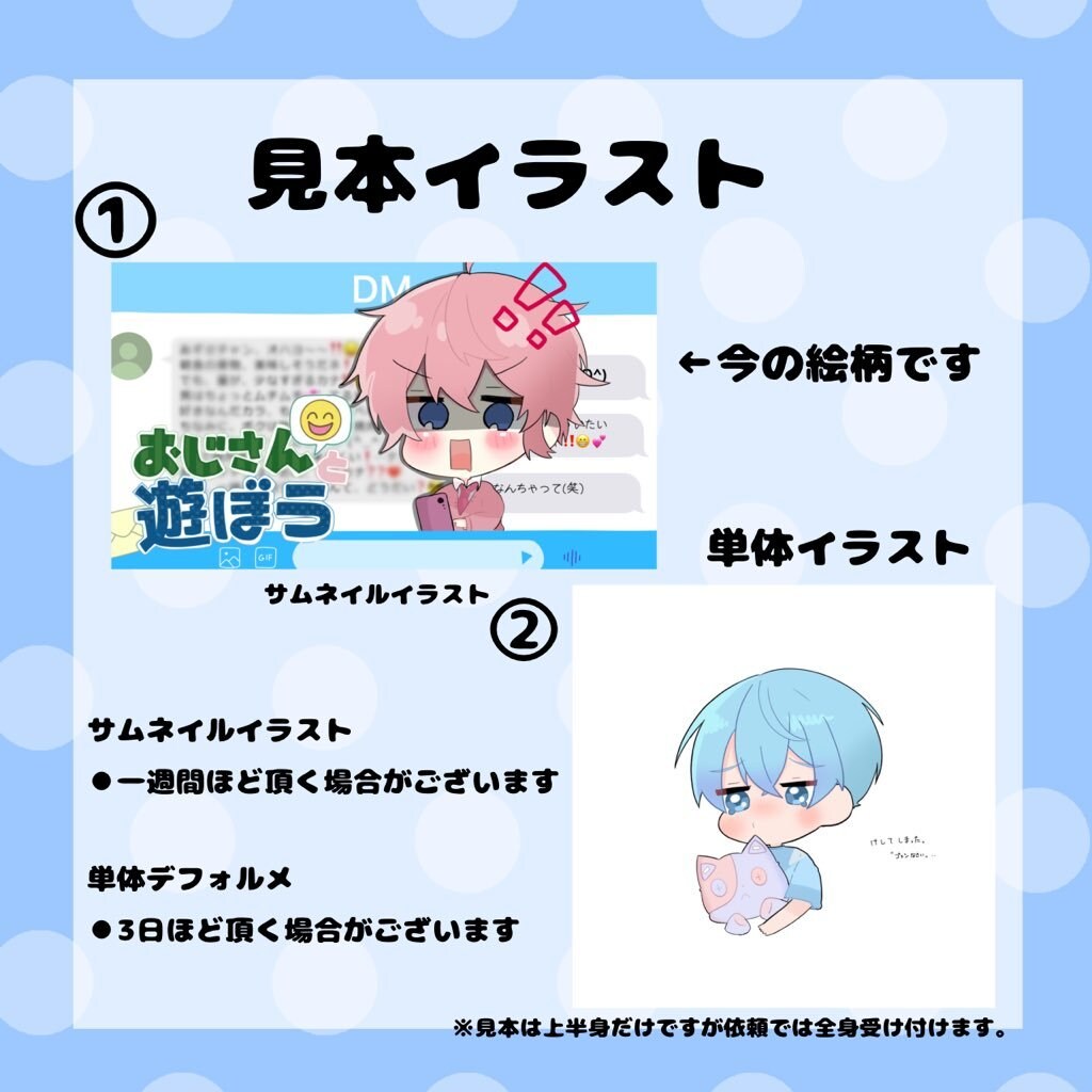 デフォルメイラストお描きします YouTube・歌ってみた・などに使われるデフォルメイラスト イメージ3