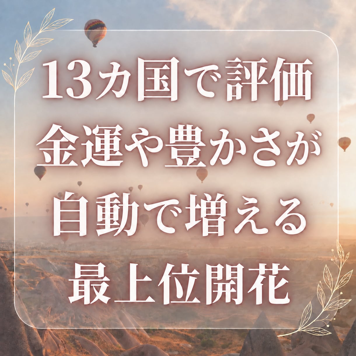犠牲なく金運や豊かさが増す、最上位開花します 捧げたり自分を犠牲にする必要のない豊かさ 世界13カ国で評価 イメージ1