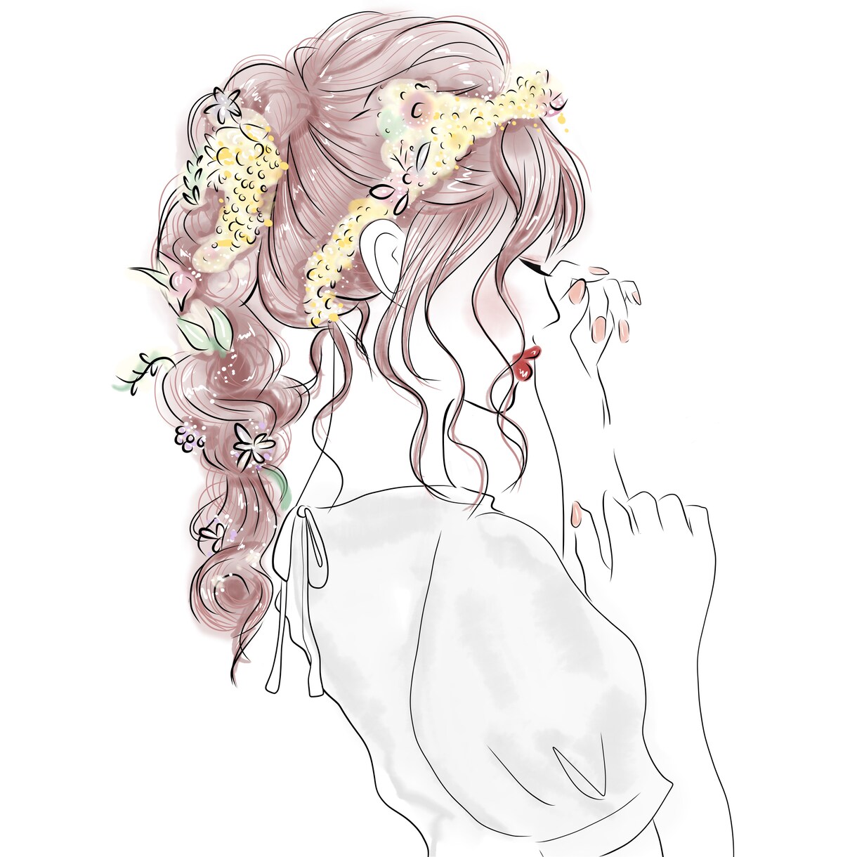 SNSアイコン用｜水彩風おしゃれ似顔絵描きます SNSやプレゼントなどにピッタリ イメージ2