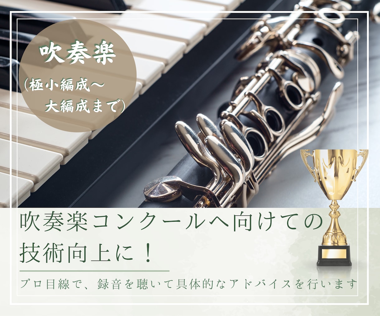 吹奏楽合奏録音のアドバイスを行います 全国大会金賞受賞経験者が本格的な指摘・アドバイス イメージ1