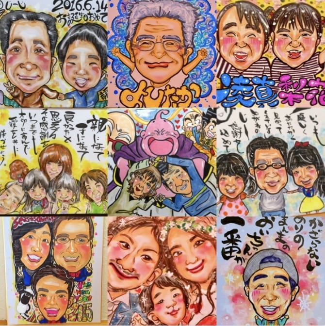 皆様が笑顔になれる。そんな似顔絵を作成致します 家族やプレゼントに素敵な笑顔の似顔絵はいかがでしょうか✩.) イメージ2