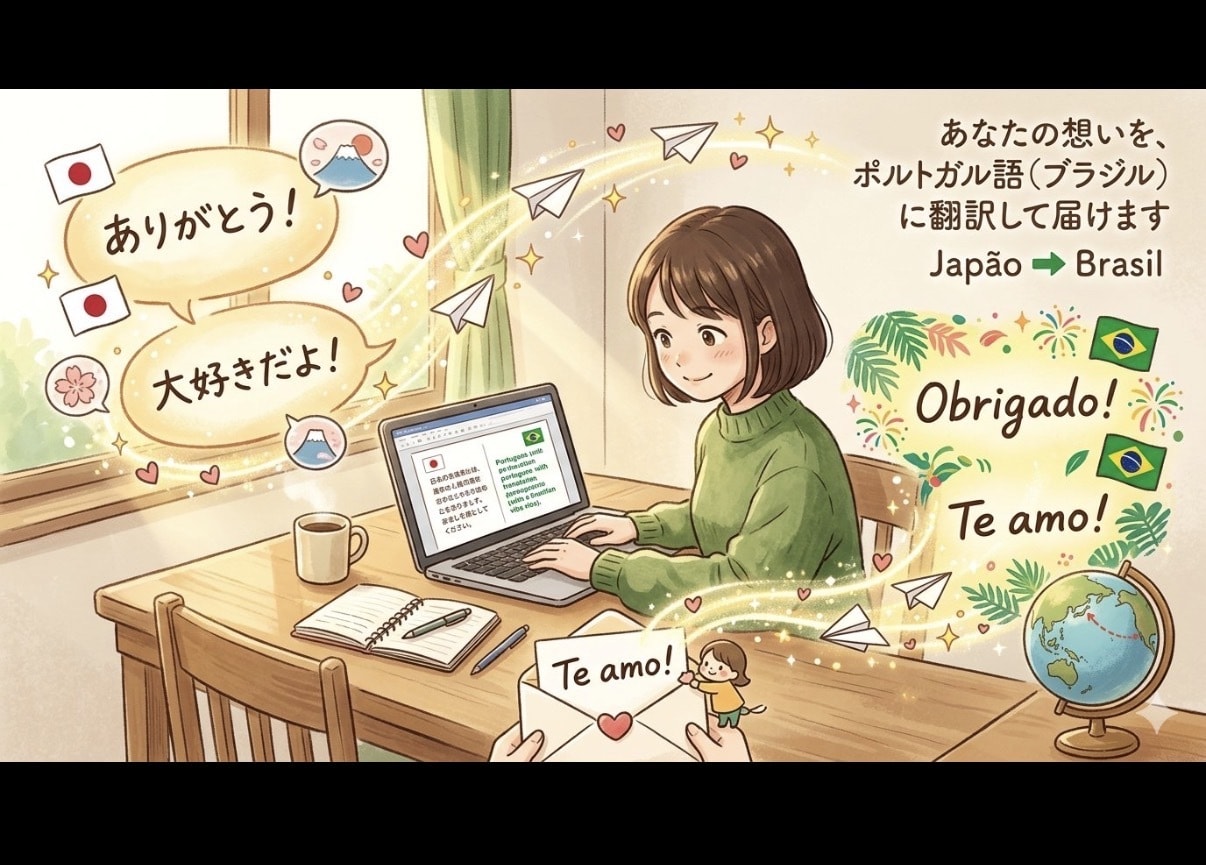 日本×ブラジルがポルトガル語を自然な表現に訳します 自動翻訳にはない、ネイティブならではの温かい表現にします イメージ1