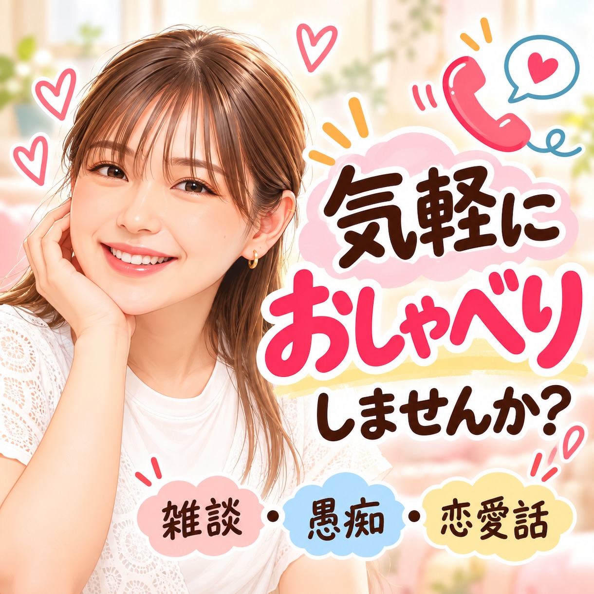 家政婦MAYUと気軽に話せます 何気ない雑談も愚痴も恋愛話も大歓迎です イメージ1