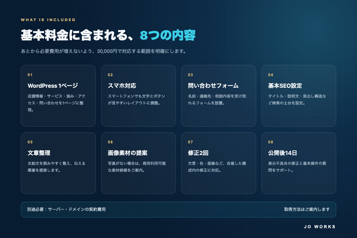 小さな店舗向けWordPressサイトを制作します 文章整理から問い合わせ導線・基本SEOまで対応 イメージ5