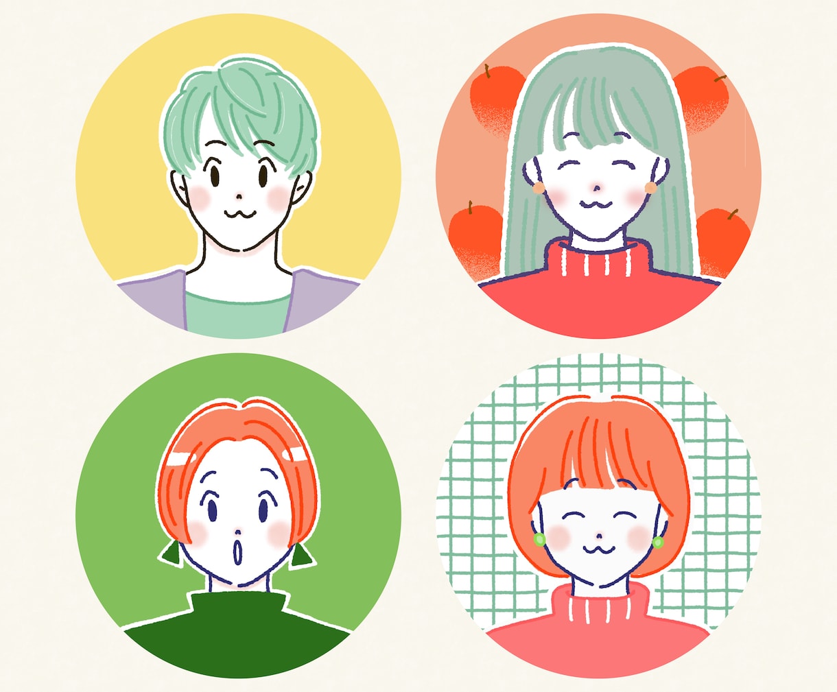 商用◎親しみやすいゆるかわ似顔絵アイコン描きます 好感度◎文字入れ無料！ココナラやSNS、ブログの顔に♫ イメージ2