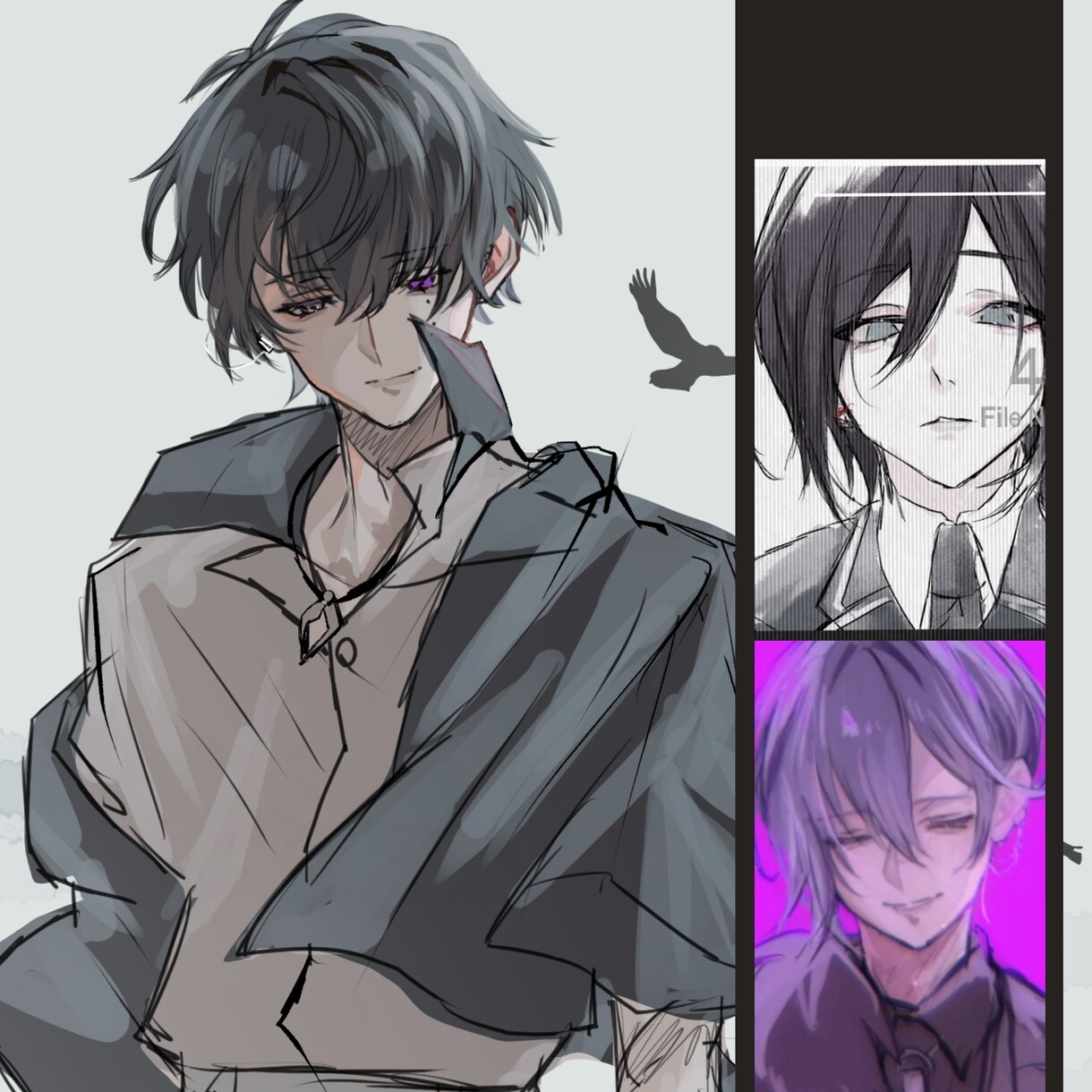 一律8,000円！少し陰のあるイラストお届けします アイコンイラストから一枚絵まで幅広く対応可能です！ イメージ5