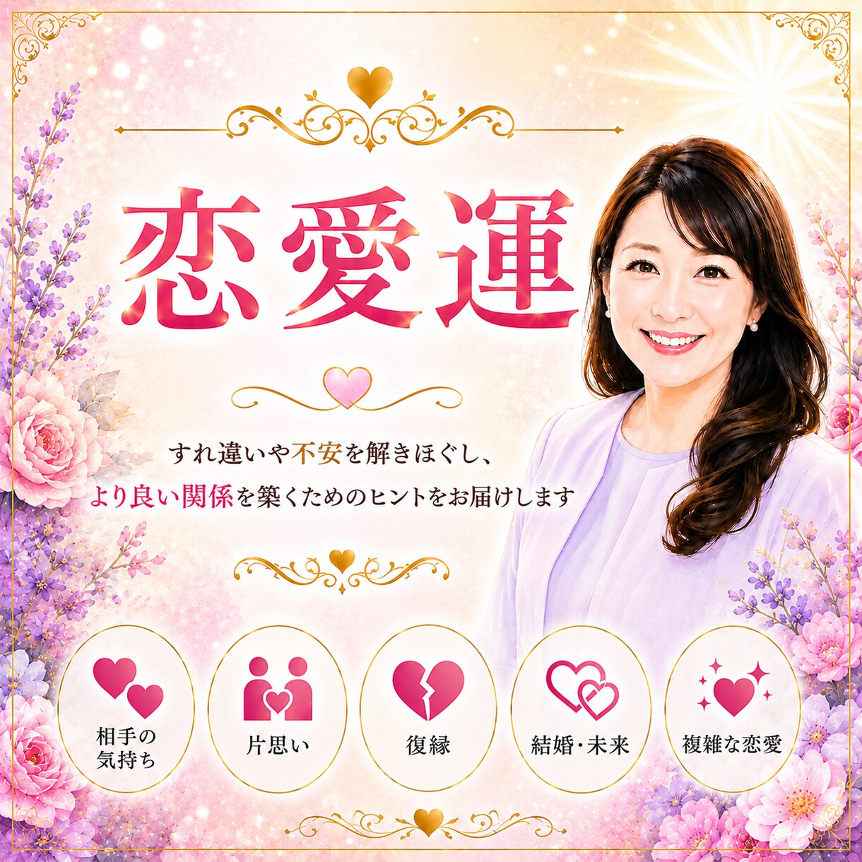 恋愛専門❤️あなたの恋をタロット鑑定します ✨初回限定✨相手の気持ち/未来/相性/恋の行方をお届け イメージ1