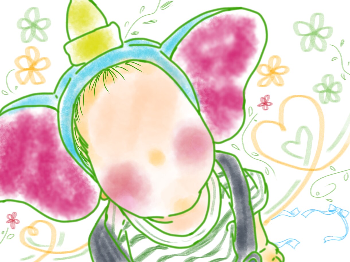 お子様の写真などで絵をかいたりします 可愛いくふわふわリボンをたくさん描けたらと思います イメージ2