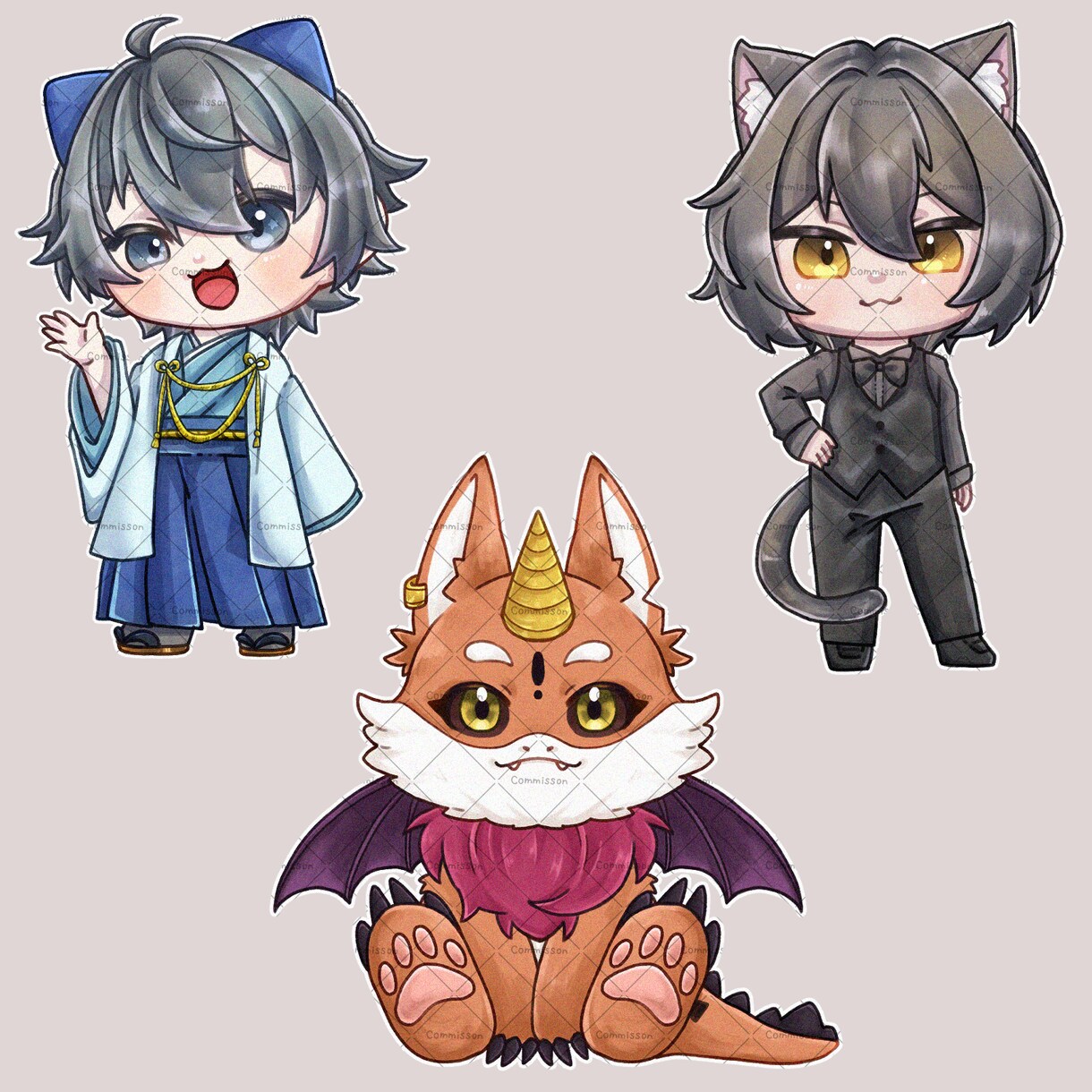 ２等身の立ち絵描きます かわいい２等身キャラをご要望の塗り方で作成！ イメージ3
