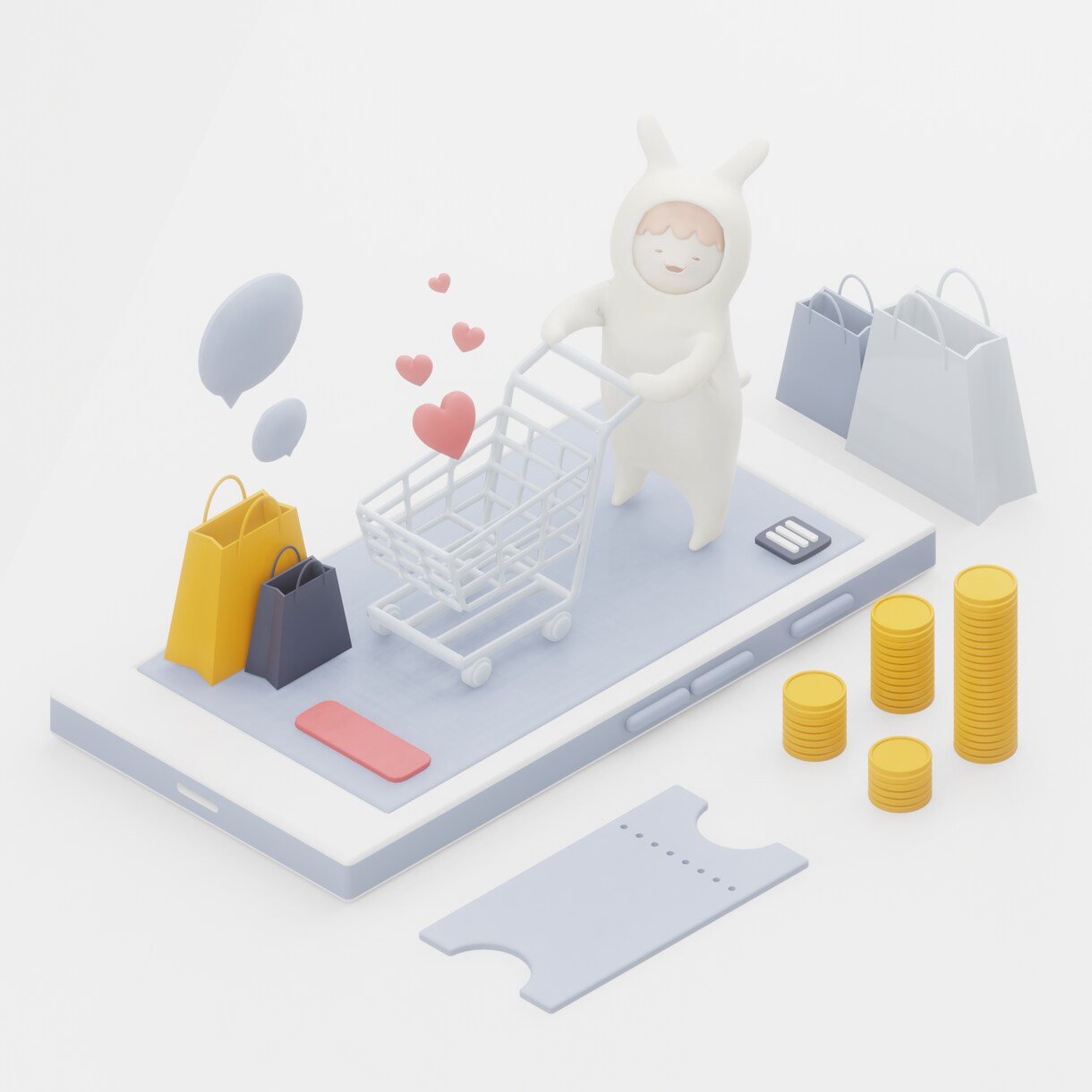 アイソメトリックな3DCGイラストを制作します ミニチュア感でほっこりと親しみやすいデザイン イメージ1