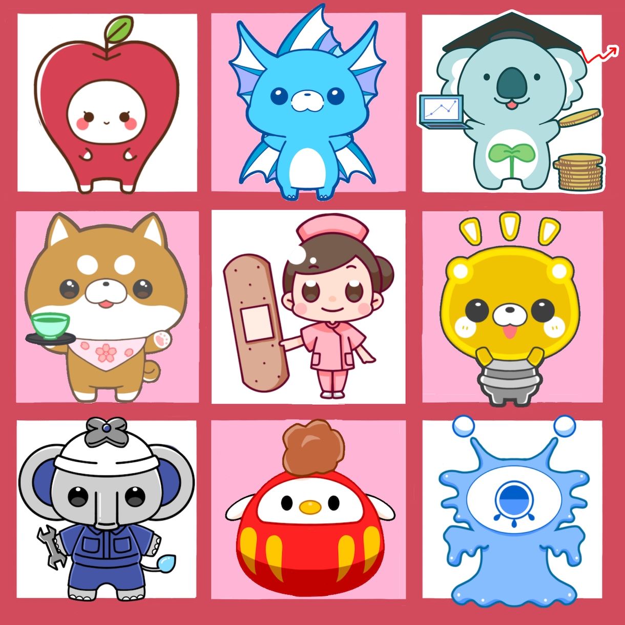 商用OK◎可愛いマスコットキャラクターお描きします 【最短3日納品！】2頭身、まるい、可愛いが得意です！ イメージ9