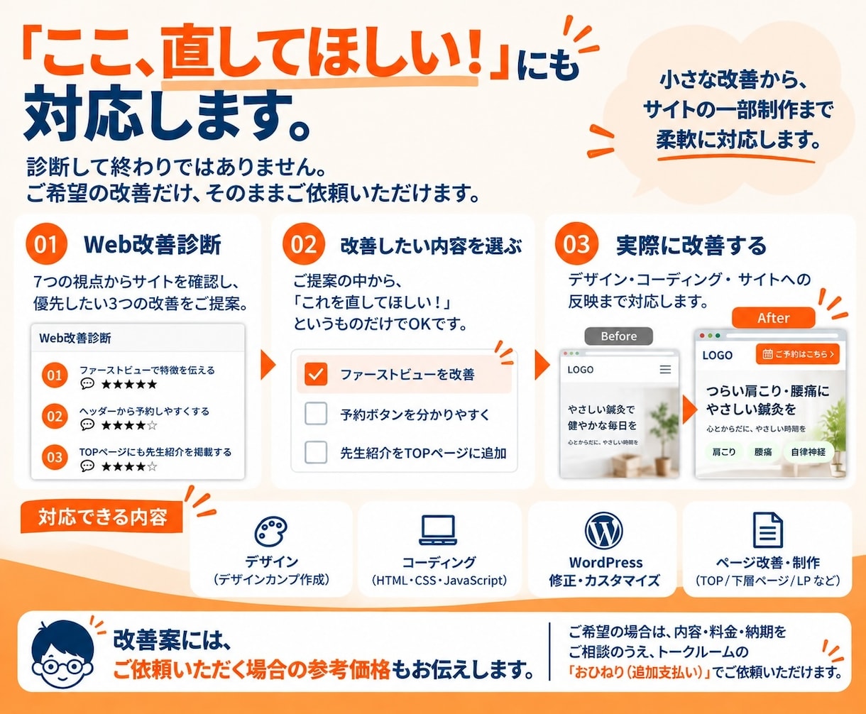 まえこがサイトの改善点を3つ提案します 小さな改善から、成果につながるサイトへ育てます イメージ6