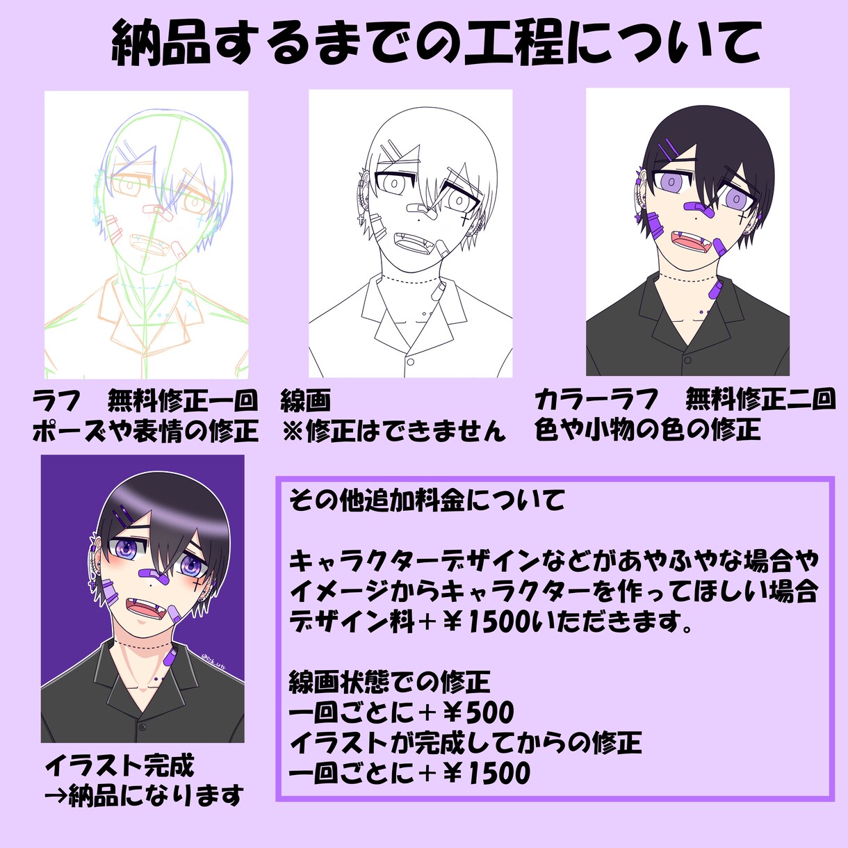 きらきらなイラストを描き致します 目がキラキラで特徴的なイラスト描きます！ イメージ3