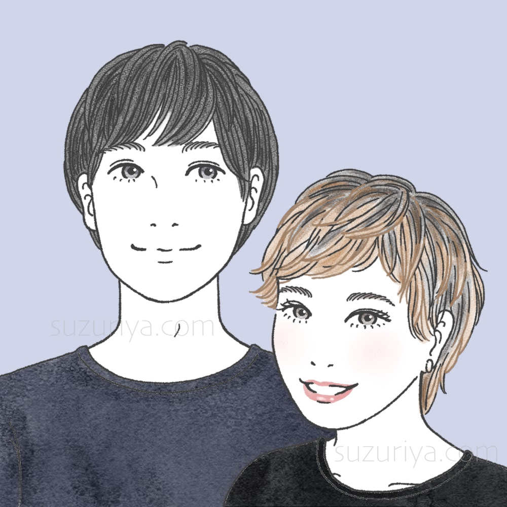おしゃれな女の子・ガールズイラスト描きます 大人かわいい、アナログ風の女性イラストです。アイコン・名刺に イメージ9