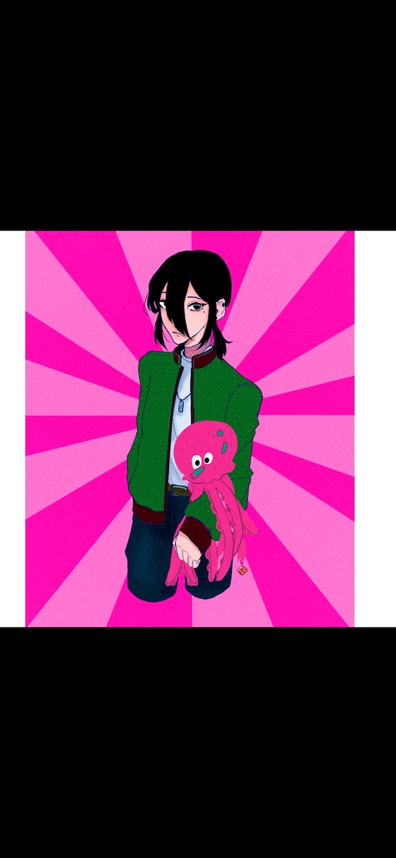 シンプルでレトロ風なイラストをデジタルで描きます ご依頼に合わせて構図設定等はいたします。2次創作☓ イメージ3