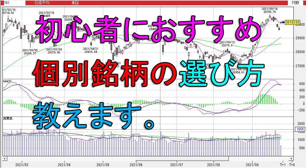 日本株短期売買の個別銘柄　選定方法教えます 初心者おすすめ　日本株短期トレード向け個別銘柄選び方 イメージ1