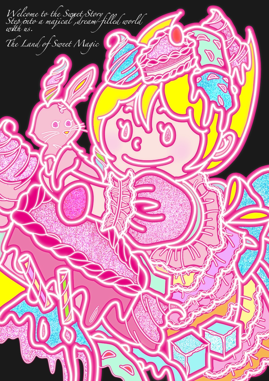 現役ドレスデザイナーがポップなイラストお描きします ⭐︎カラフルで可愛い世界にひとつのイラストをあなたに⭐︎ イメージ1