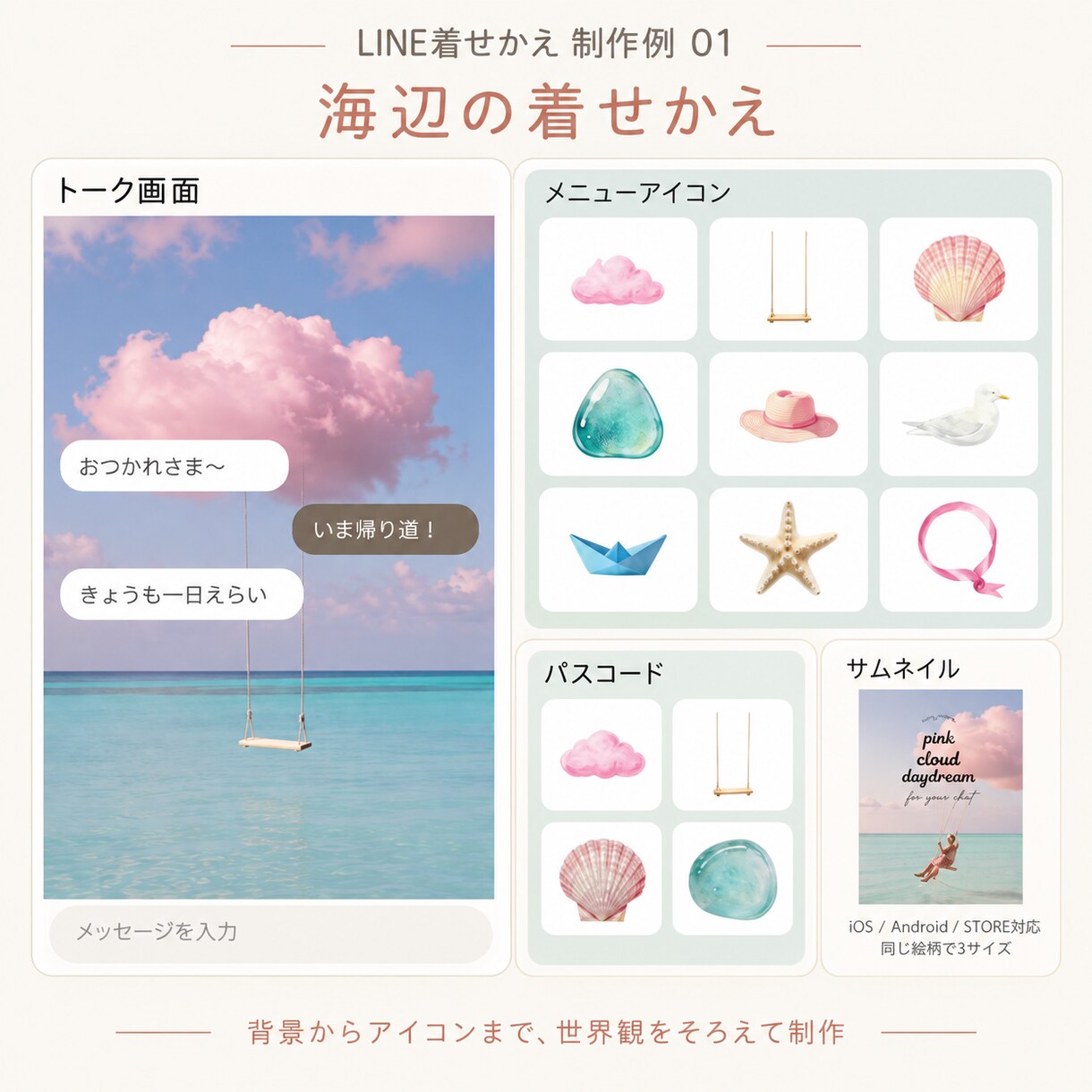 AI画像をLINE着せかえ用に仕上げます 申請に必要な画像一式をデザインします イメージ5