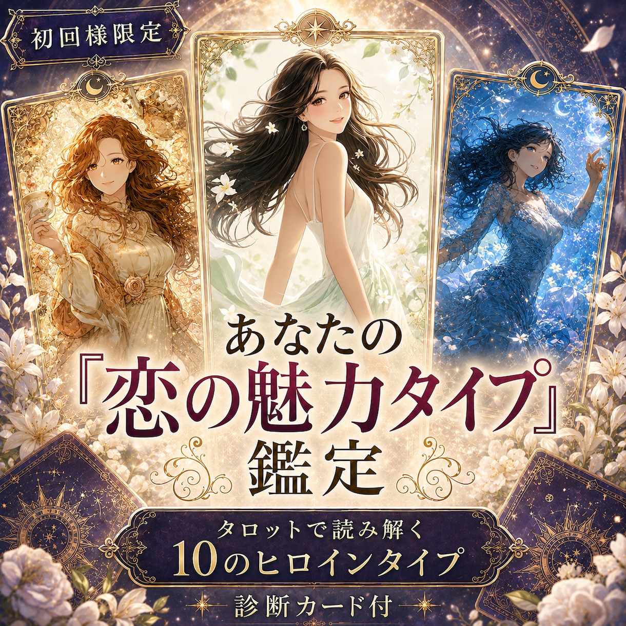 あなたの✧恋の主人公タイプ✧診断します 10枚のカードで知る❁あなたの恋の魅力❁✧診断カード付☾･ イメージ1