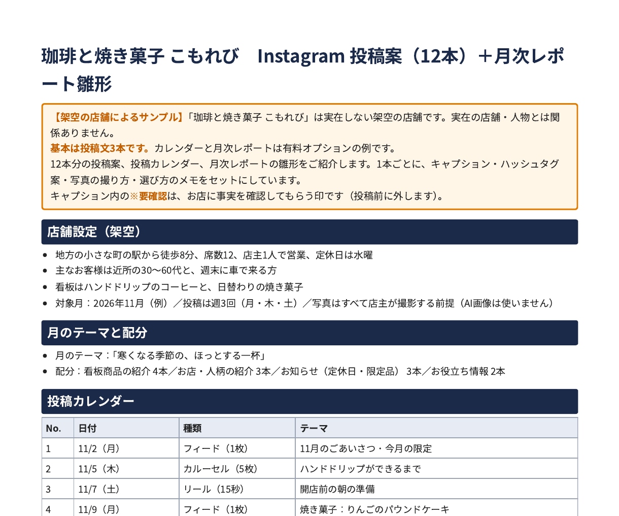 インスタ投稿文・リール台本・カレンダーを作ります 先着5名様まで特別価格！リール台本も丸投げOK イメージ2