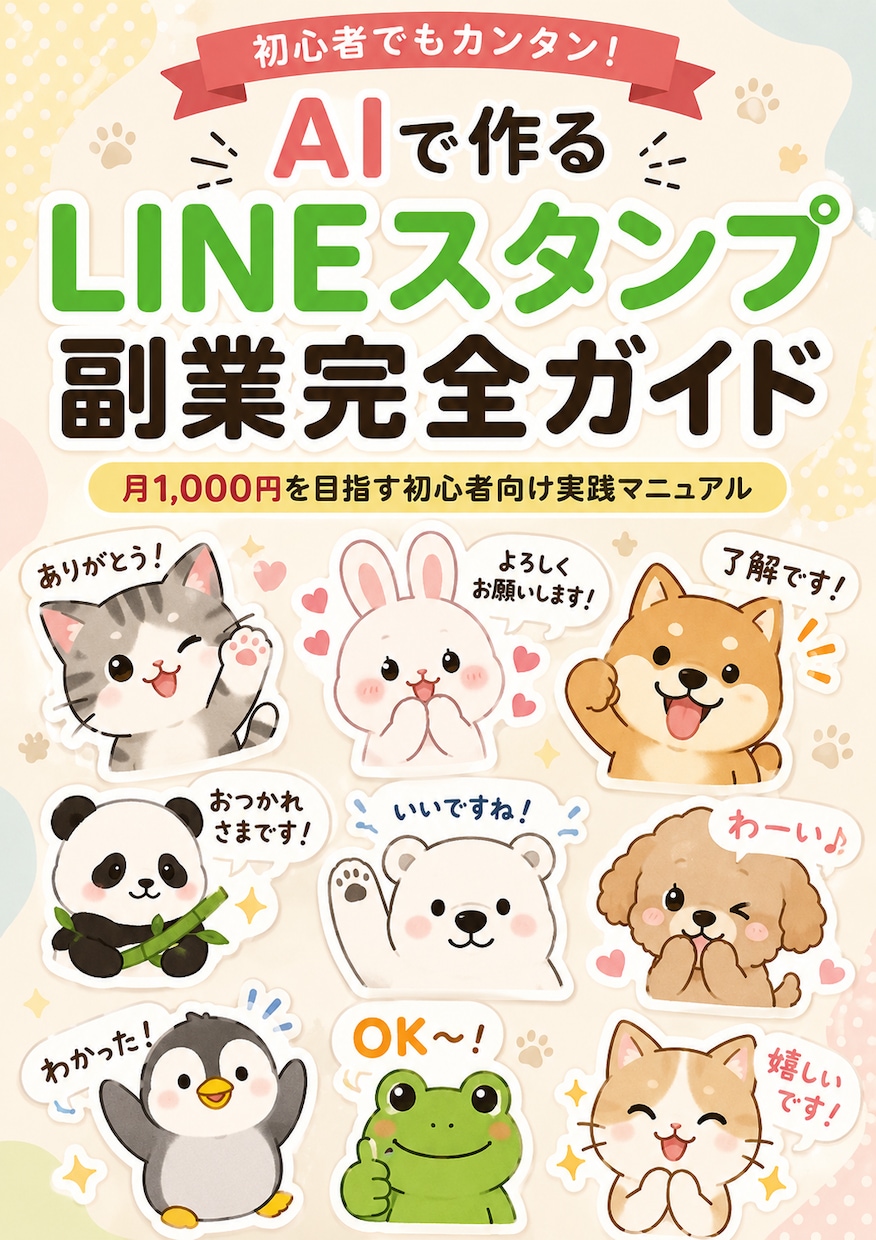 AIで作るLINEスタンプ副業完全ガイド販売します 未経験・初心者でもOK！画像生成から販売まで完全解説 イメージ6