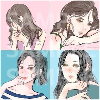 お任せ1000円で大人可愛いアイコン描きます 現役雑誌イラストレーターが描かせて頂きます イメージ2