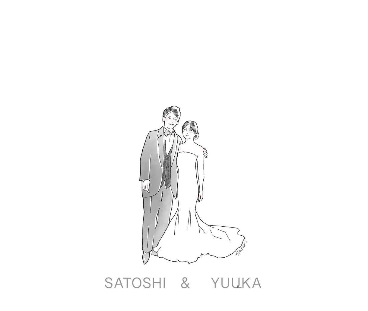 大切な日常をアートに。家族・結婚イラストを描きます 写真の奥にある「幸せな空気感」を、優しい絵で形にしませんか? イメージ4
