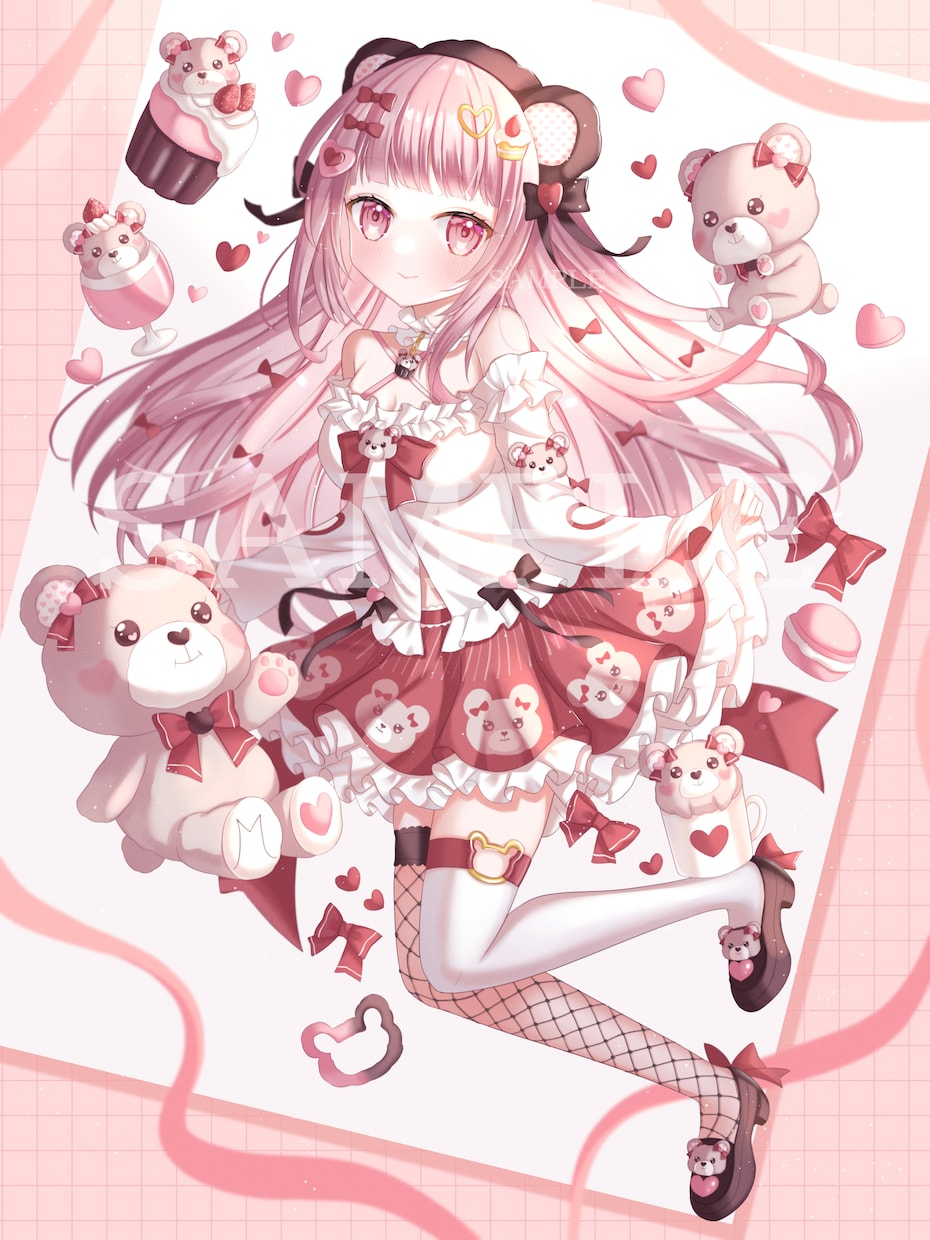 Vtuberやふわふわした女の子イラストを描きます ◎1枚絵や立ち絵、パーツ分けはお任せください！ イメージ3