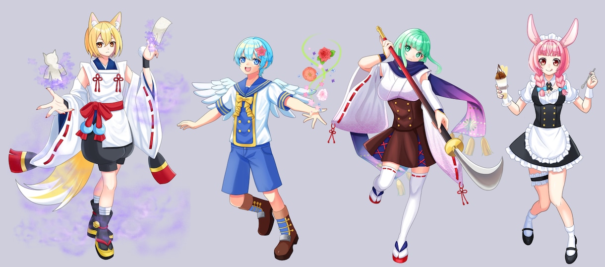 Live2D用のパーツ分割イラスト作成致します 提携絵師を探しているモデラー様もお気軽にご連絡ください イメージ1