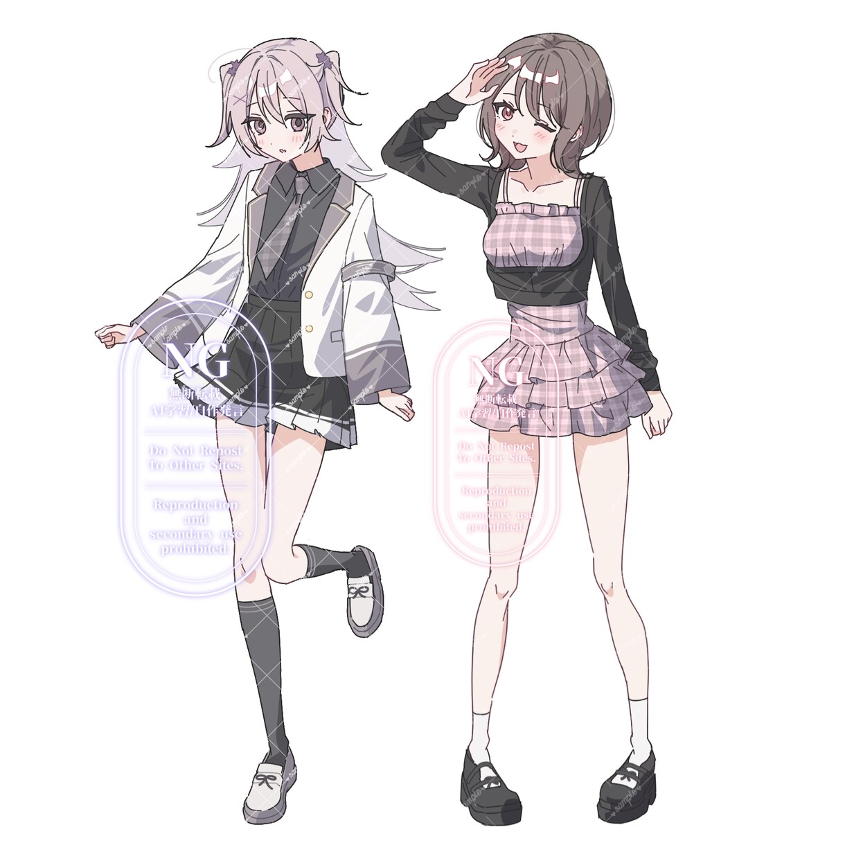 立ち絵描きます 可愛い女の子のキラキラした立ち絵描きます イメージ1