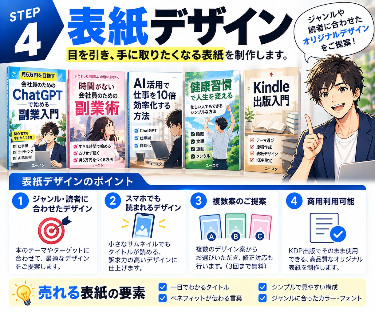 あなたの経験・知識をKindle本1冊に仕上げます 企画から出版準備まで、Kindle出版をまるごとサポート イメージ7