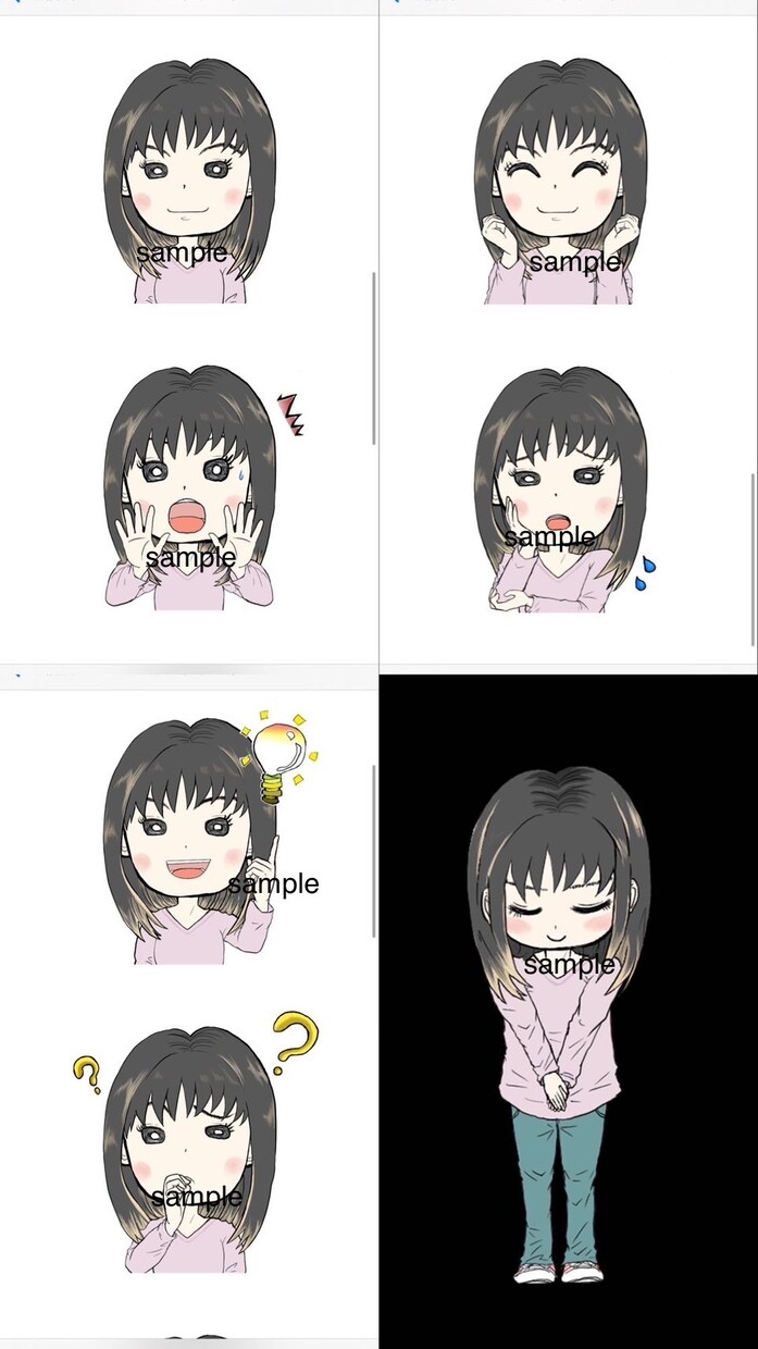 SNS集客、インスタ、清潔感のある似顔絵描きます 喜怒哀楽、美容、ネイル、健康、表情違い、Instagram イメージ7
