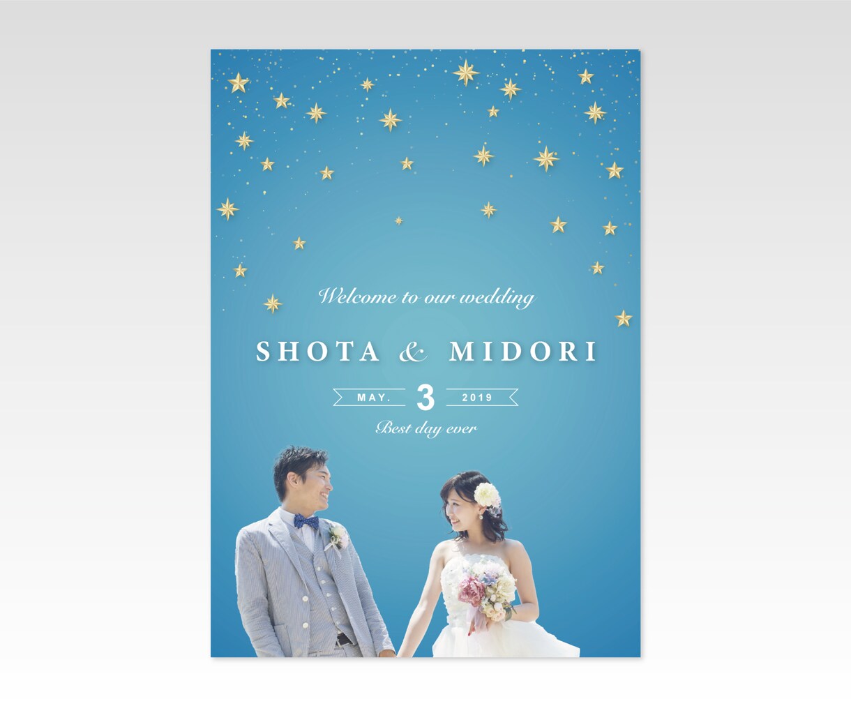 オリジナルのブライダルポスターを作成しますます とっておきの写真を素敵なポスターになる1枚に イメージ4