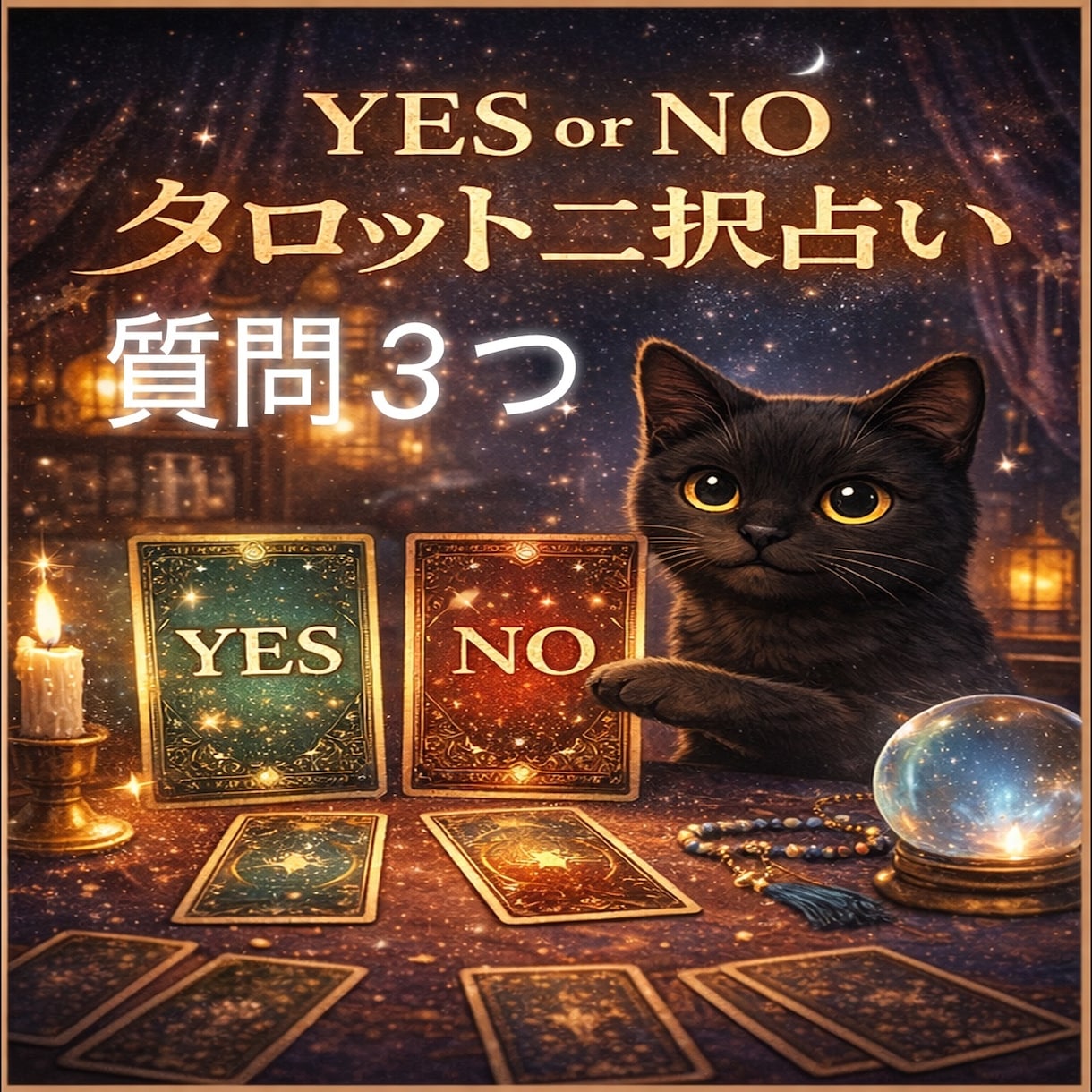 質問3つタロットカードでYES・NO占います 判断に迷ったときのお手伝いをいたします イメージ1