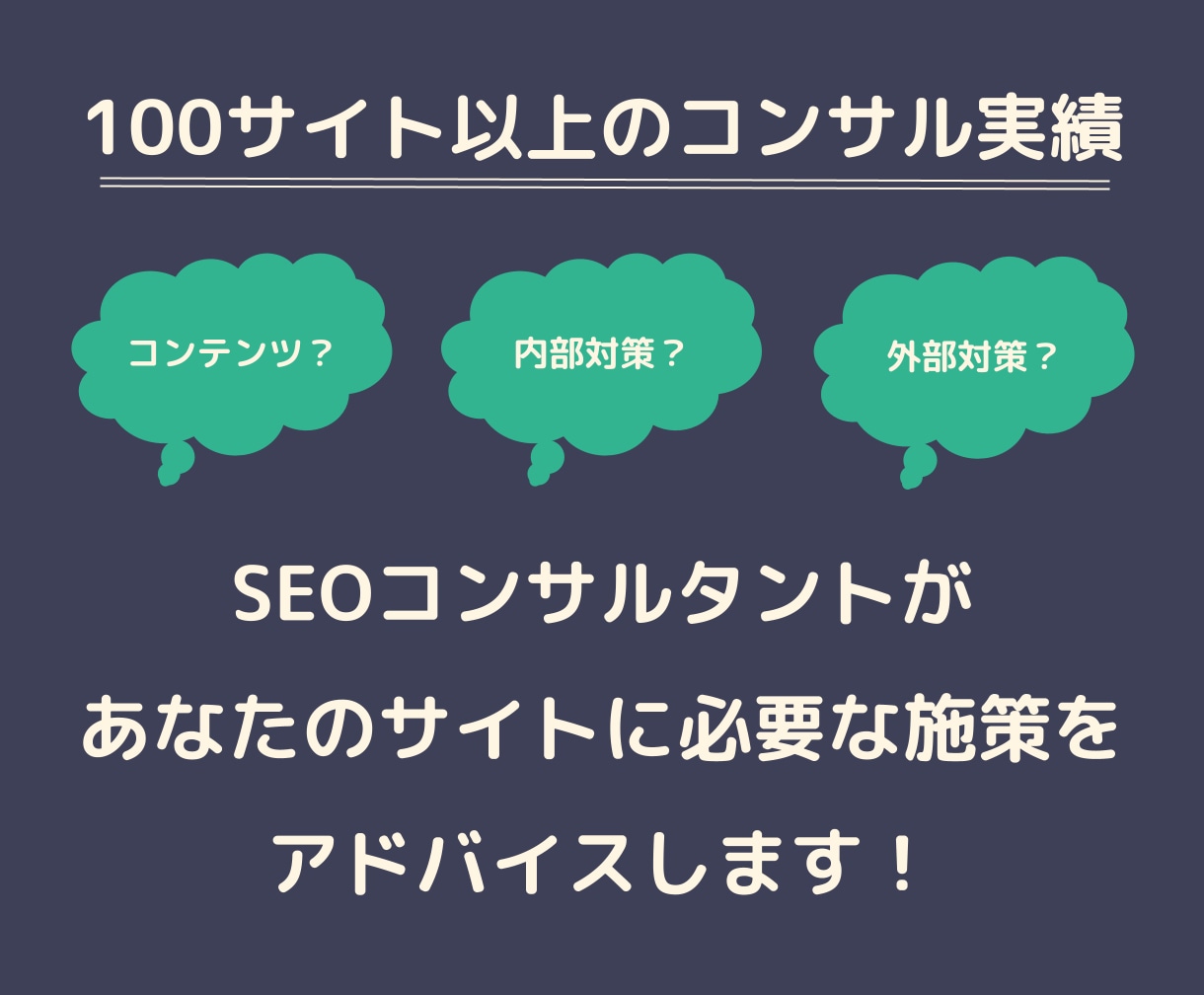 SEOコンサルタントが診断と改善プランを作成します 大型ECサイトから店舗サイトまで、100サイト以上の改善実績 イメージ1