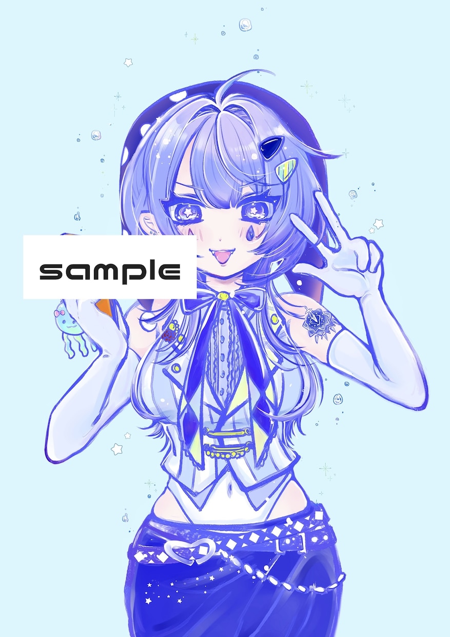 印象的な立ち絵かきます きらきらした子が得意です/透明感イラスト イメージ3