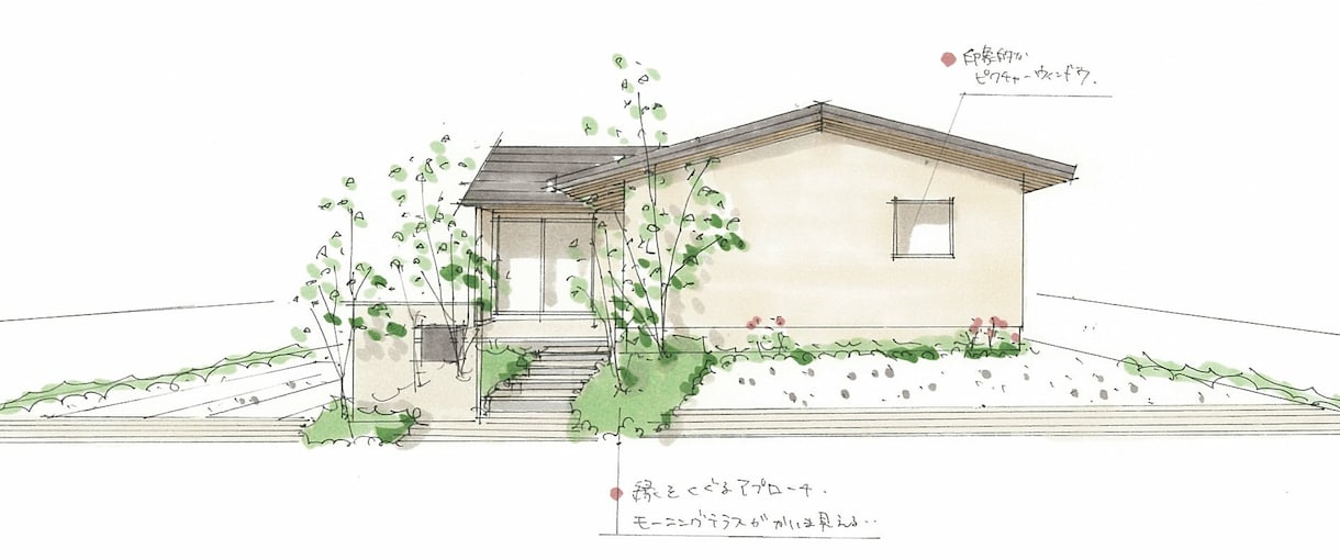 手描きパース作成　検討用・商用どちらも対応します 一級建築士が手描きパースを作成して納品いたします。 イメージ5