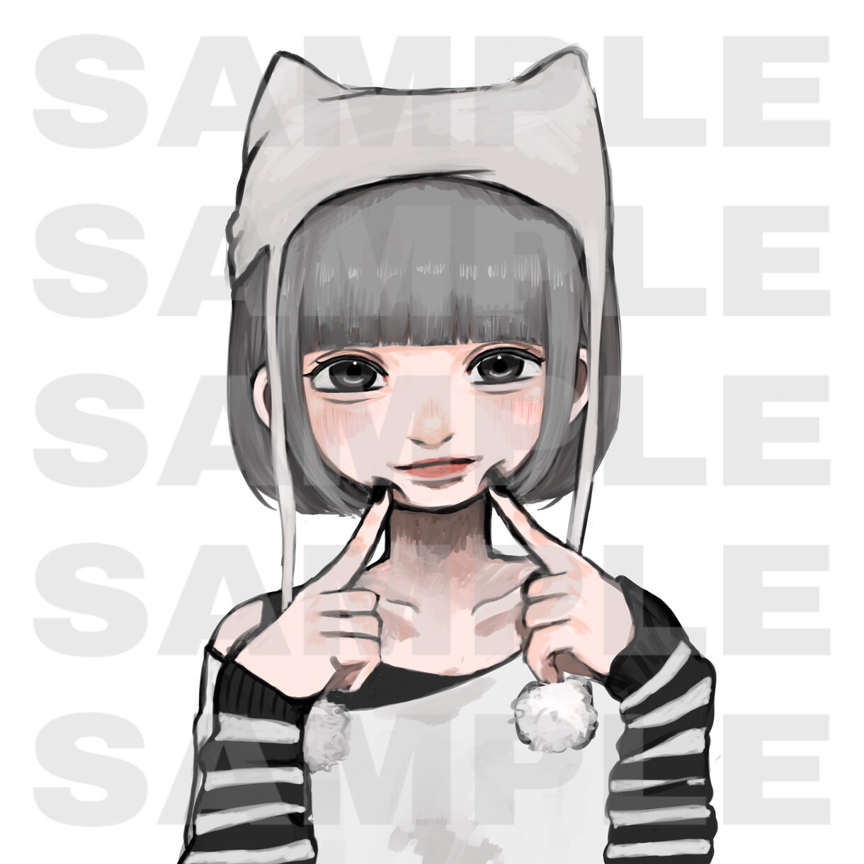 SNS用アイコン制作します 女の子、厚塗り、可愛い、デフォルメを描くのが得意です♡ イメージ2