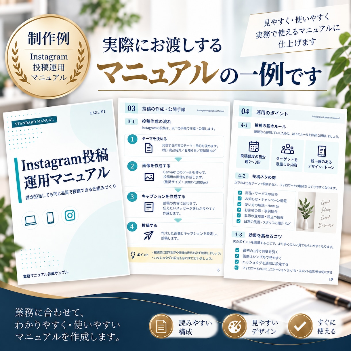 業務を整理してわかりやすいマニュアルを作成します 属人化した業務を、誰でも使いやすい形に整えます イメージ3