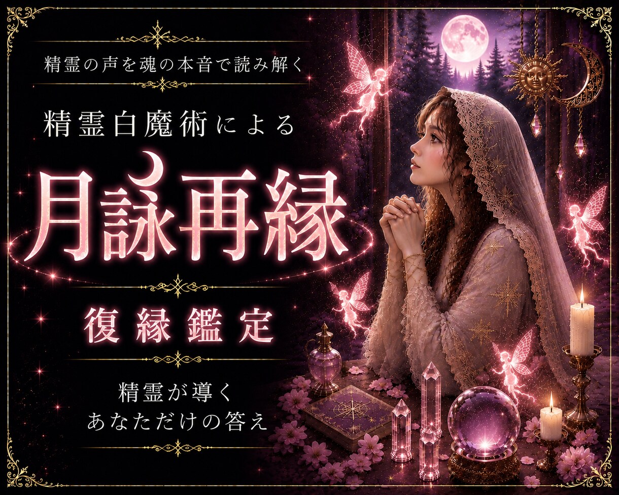 精霊との共鳴、復縁への道筋を読み解きます 精霊白魔術を通じて、忘れられないあの人との復縁成就へ導きます イメージ1