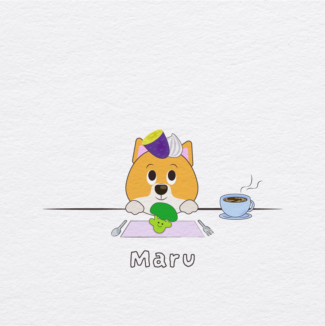 デザートタイムのペットちゃんのイラストを制作します ペットちゃんの頭にトッピングを乗せたデザートタイムのイラスト イメージ8
