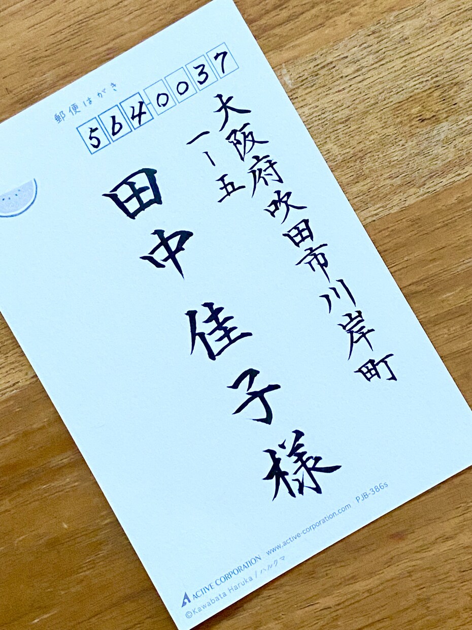 筆でハガキ、結婚式招待状の宛名を書きます ハガキ、封筒の宛名を美しい文字でお書きします。 イメージ4