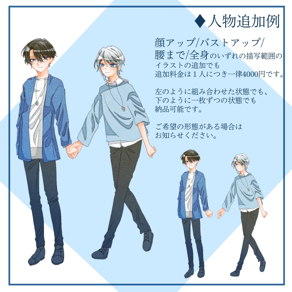 3000円で全身立ち絵描きます TRPGやゲームなど、用途に合わせてキャラクター描きます！ イメージ4