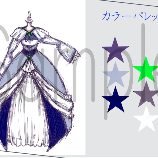 キャラクターの服をデザインします 企画での使用・イメージ固め・他者への説明にどうぞ！ イメージ1