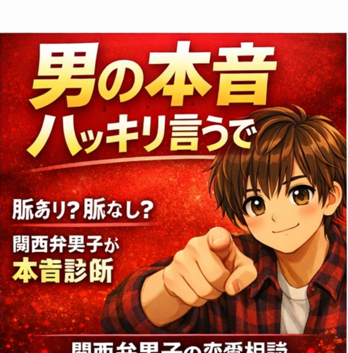 片思いの悩み｜彼の気持ちを男目線で正直に答えます 関西弁で「彼の本音を整理して、あなたの恋を前に進めます」 イメージ1